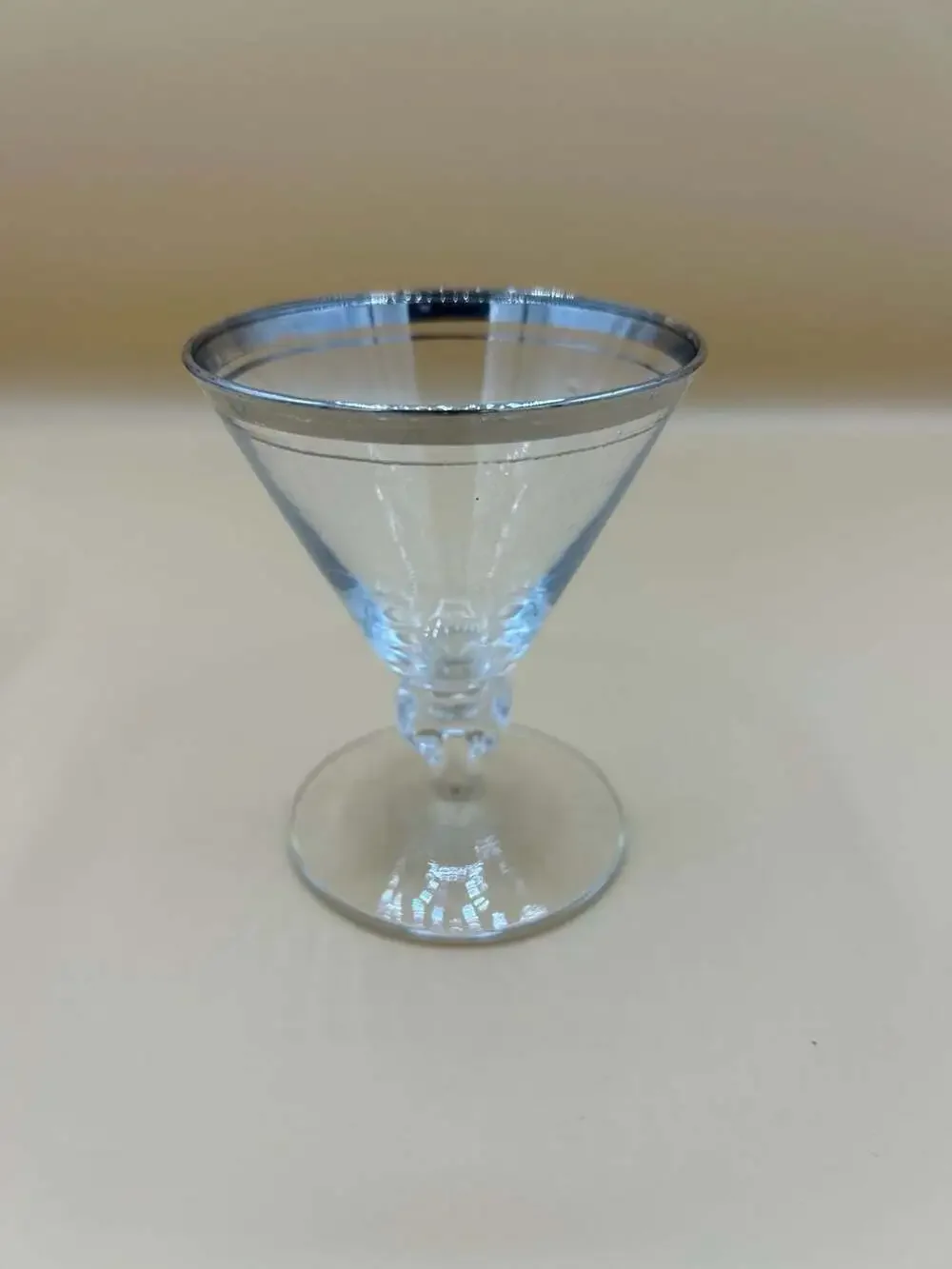 Vintage Libbey Saturn Platinum Trim Cocktail/Aperitif Glasses